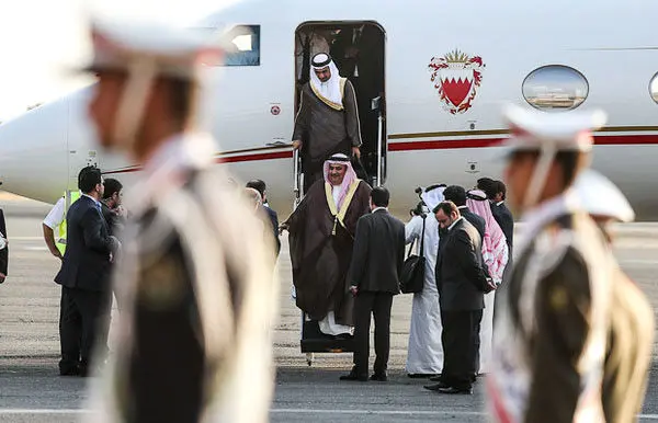 (تصاویر) استقبال از وزیرخارجه بحرین در تهران