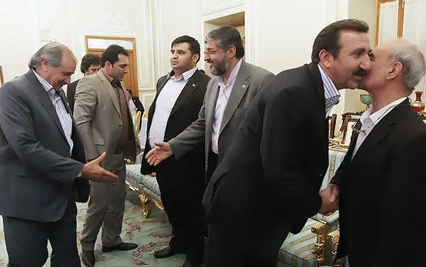 (تصاویر) تقدیر لاریجانی از قهرمانان المپیک