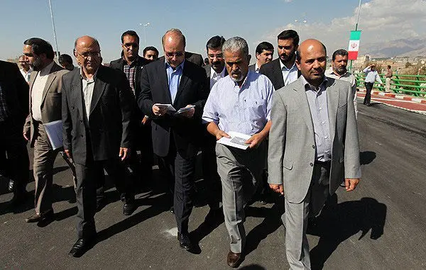 (تصاویر) افتتاح دو بزرگراه شهری با حضور قالیباف