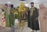 عروس با پوشش زردوزی شده برای دفع چشم‌زخم