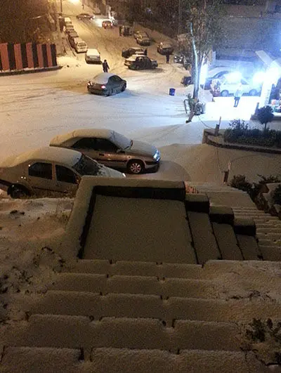 (تصاویر) برف پائیزی در تهران