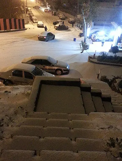 (تصاویر) برف پائیزی در تهران