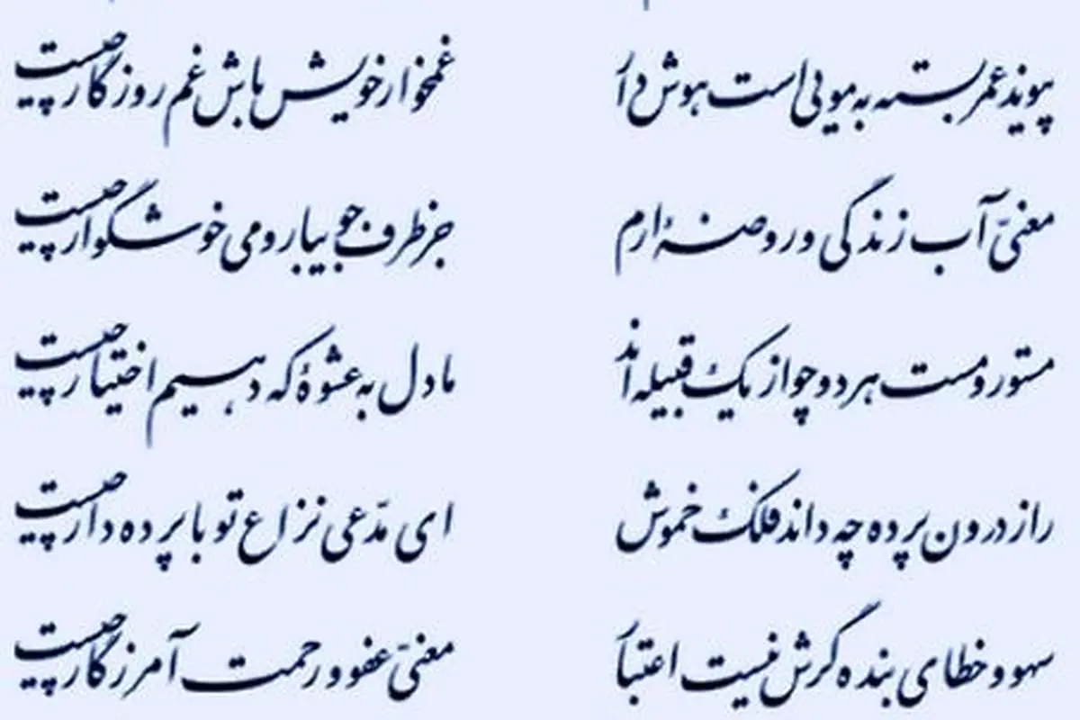 کس را وقوف نیست که انجام کار چیست ...