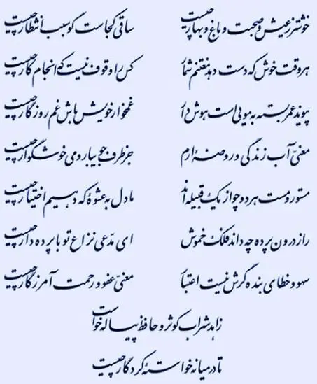 کس را وقوف نیست که انجام کار چیست ...