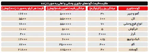 گوشت آهو و قوچ وحشی ارزان‌تر از گوسفند و گوساله