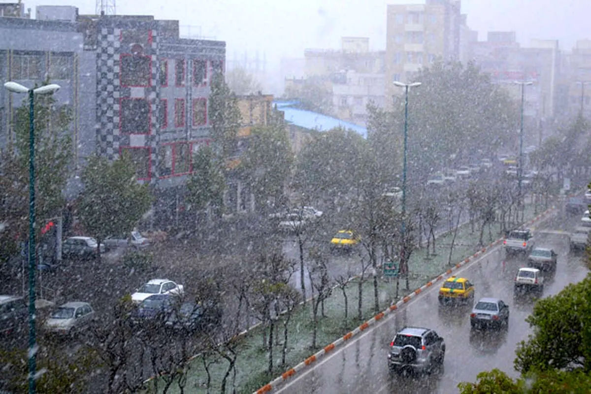 (تصویر) بارش برف اردبیل را سفیدپوش کرد