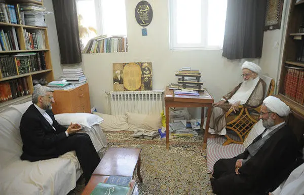 (تصاویر) علمایی که جلیلی را به حضور پذیرفتند
