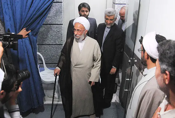 (تصاویر) دیدار انتخاباتی جلیلی و آیت‌الله‌مصباح