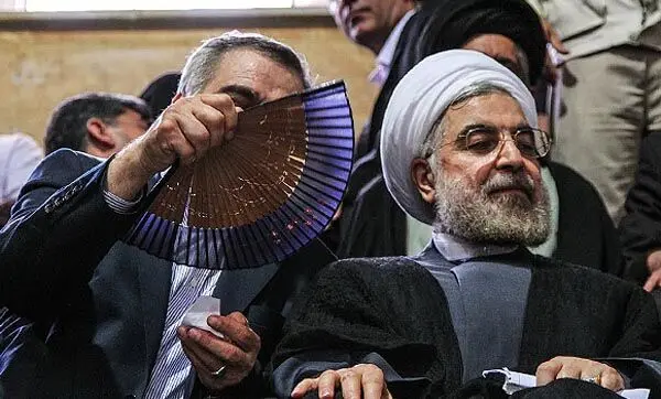(تصاویر) مسئول خنک کردن روحانی!