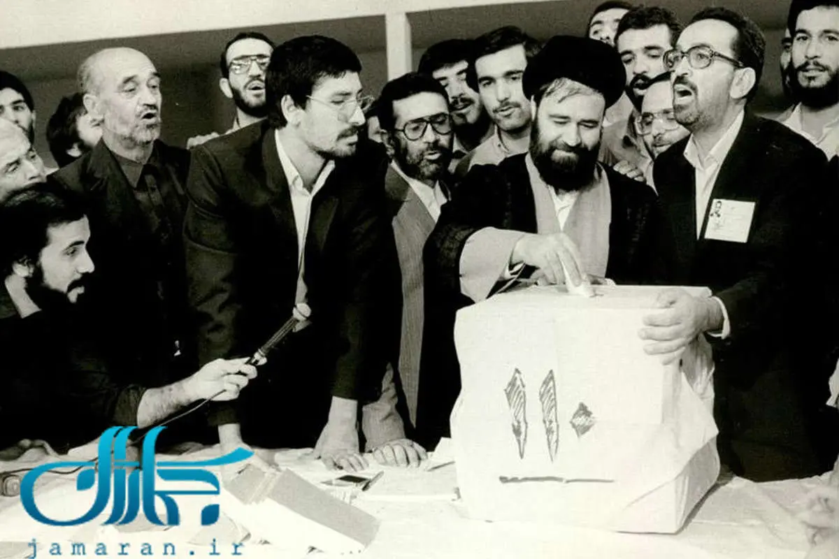 (تصاویر) سید احمد خمینی پای صندوق رای