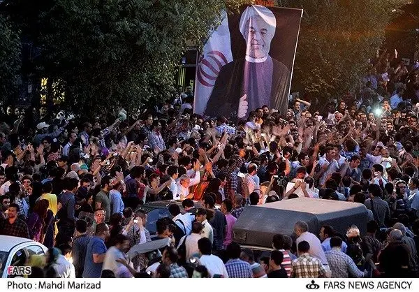 (تصاویر) جشن وشادمانی پس از اعلام نتایج انتخابات