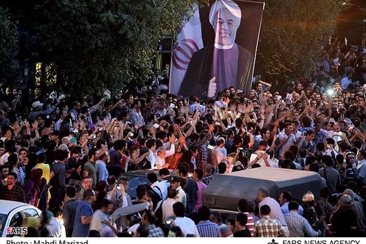 (تصاویر) جشن وشادمانی پس از اعلام نتایج انتخابات