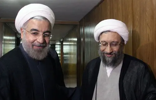 (تصاویر) آملی لاریجانی با روحانی دیدار کرد
