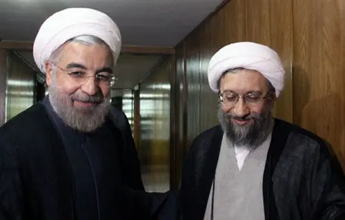 (تصاویر) آملی لاریجانی با روحانی دیدار کرد