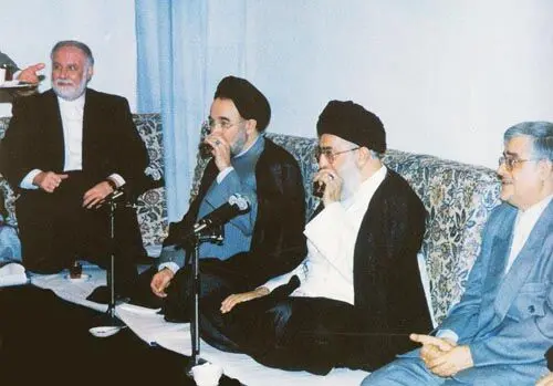 (تصویر) خاتمی، عارف و حبیبی در دیدار با رهبرانقلاب