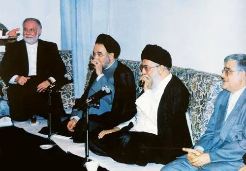 (تصویر) خاتمی، عارف و حبیبی در دیدار با رهبرانقلاب
