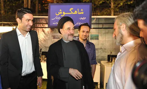 (تصاویر) بازدید خاتمی از پشت صحنه سریال میرباقری