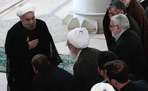 (تصاویر) نخستین حضور روحانی در نمازجمعه پس از انتخابات