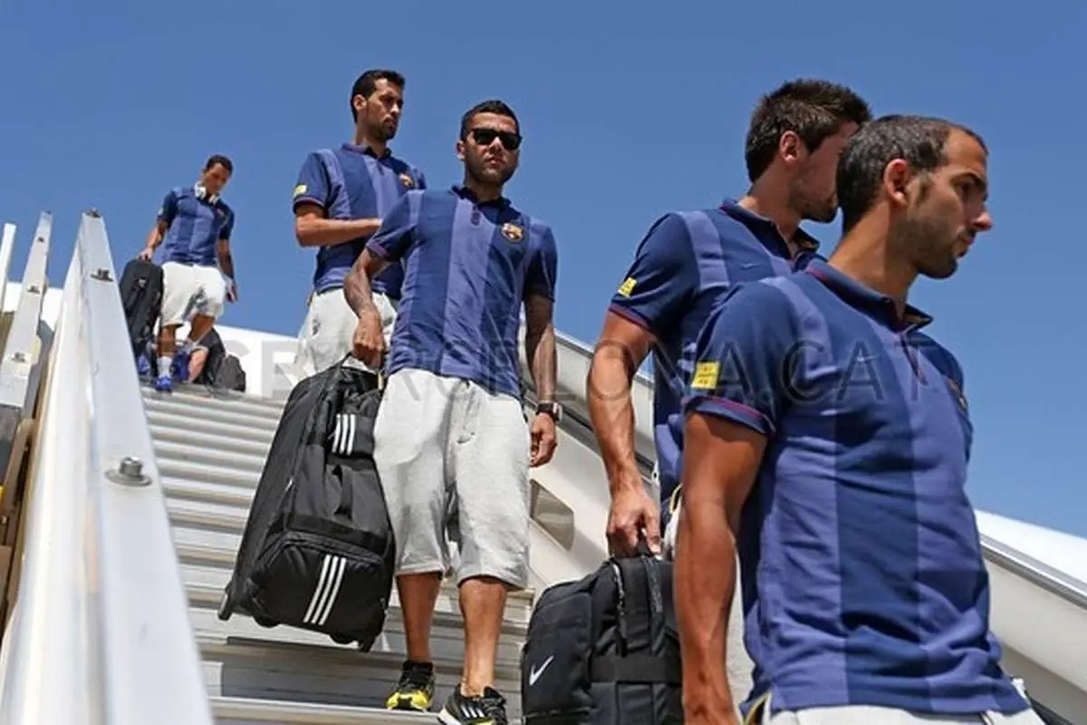 (تصاویر) حضور بازیکنان بارسلونا در فلسطین