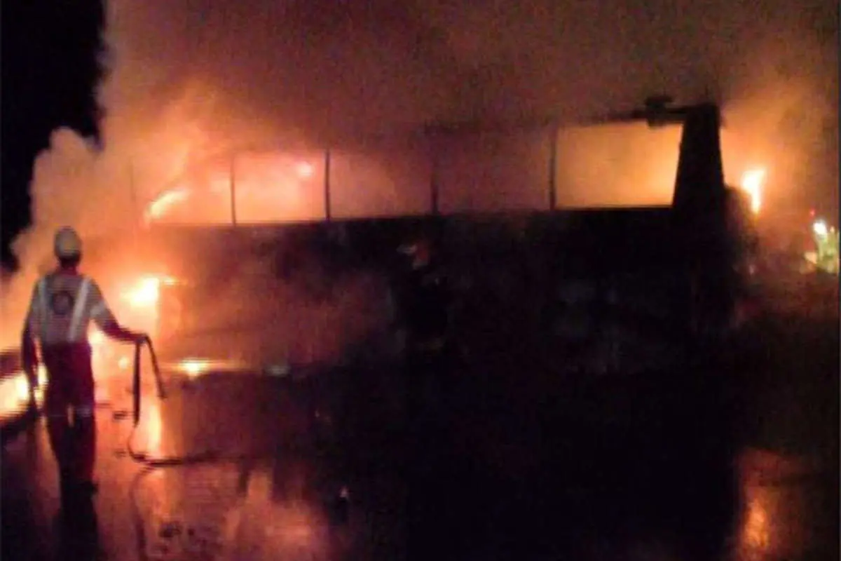 (تصاویر) تصادف خونین اتوبان قم - تهران