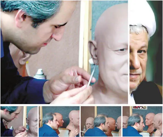 (تصویر) مراحل ساخت مجسمه هاشمی