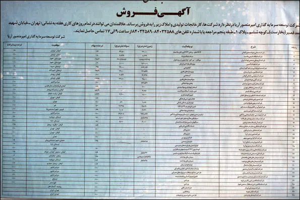 حراج 38 شرکت گروه آریا با نظارت دادستانی