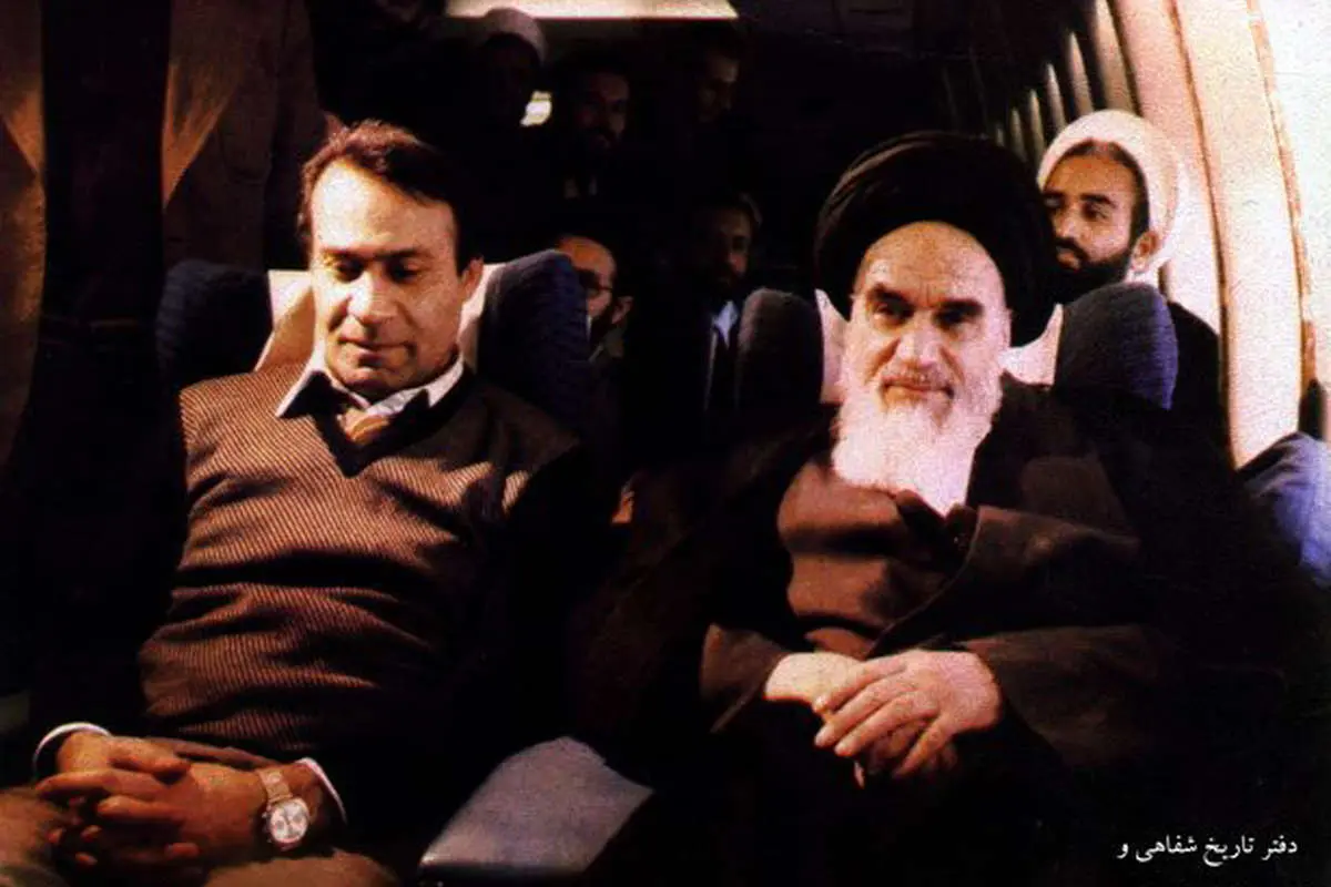 (تصویر) امام، قطبزاده و صدوقی در پرواز انقلاب