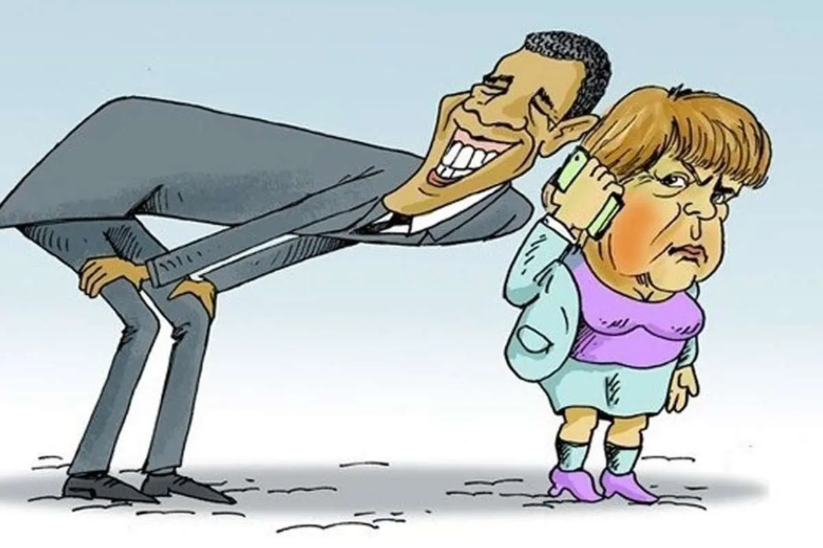 (کاریکاتور) جاسوسی اوباما از مرکل!
