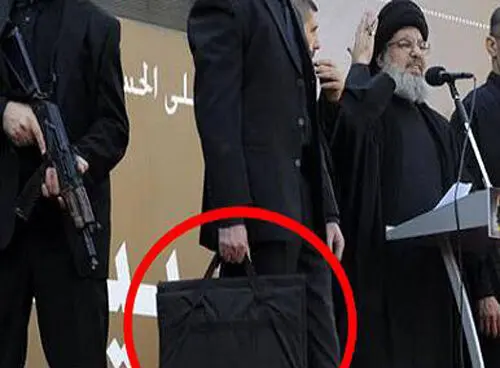 (تصویر) کیف محافظ نصرالله که خبرساز شد