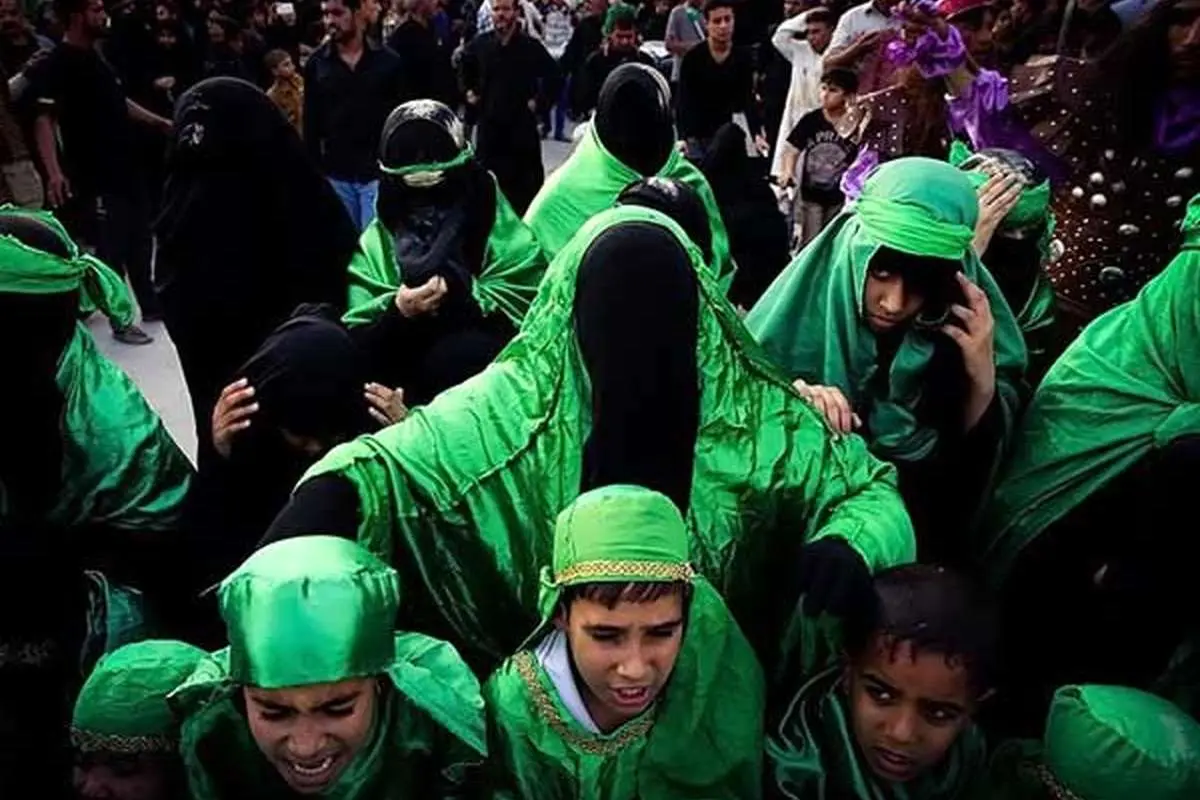 (تصاویر) حرکت نمادین اسرای کربلا در نجف