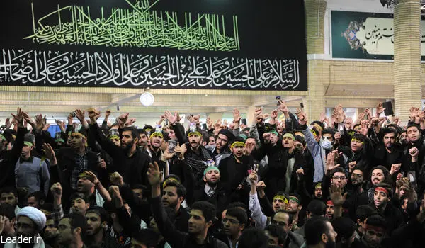 (تصاویر) عزاداری دانشجویان در محضر رهبر انقلاب
