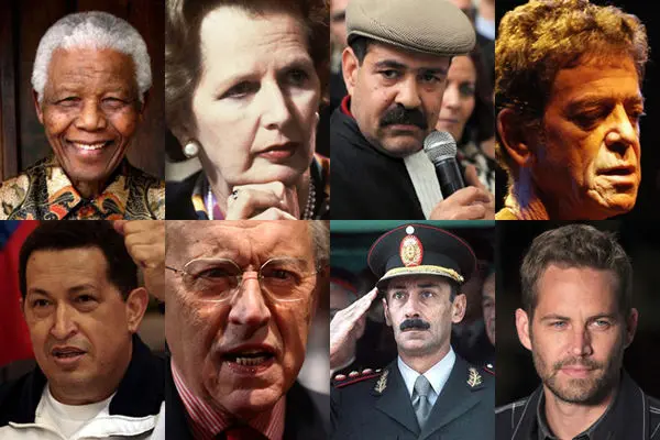 معروف ترین متوفیان سال 2013