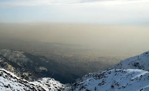 (تصویر) آلودگی هوای تهران از فراز توچال