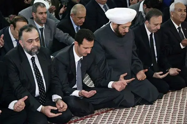 (تصاویر) بشار اسد در مراسم میلاد پیامبر(ص)