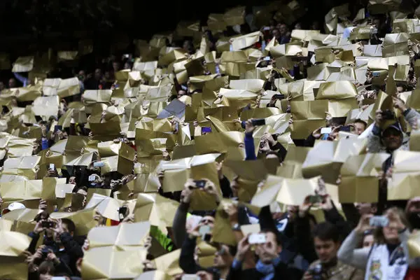 (تصاویر) جشن توپ طلای رونالدو در "برنابئو"