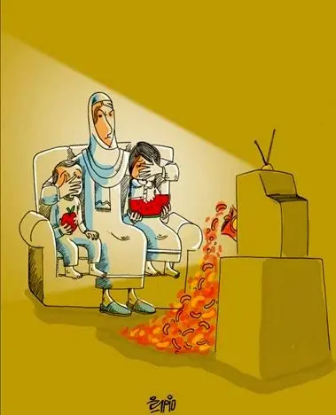 (کاریکاتور) مبارزه با تلویزیون!