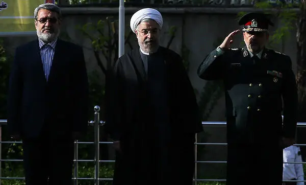 (تصاویر) روحانی در جمع فرماندهان ناجا