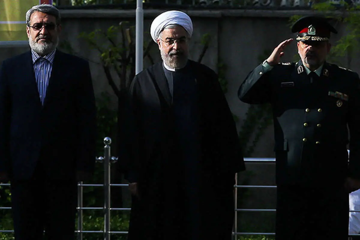 (تصاویر) روحانی در جمع فرماندهان ناجا