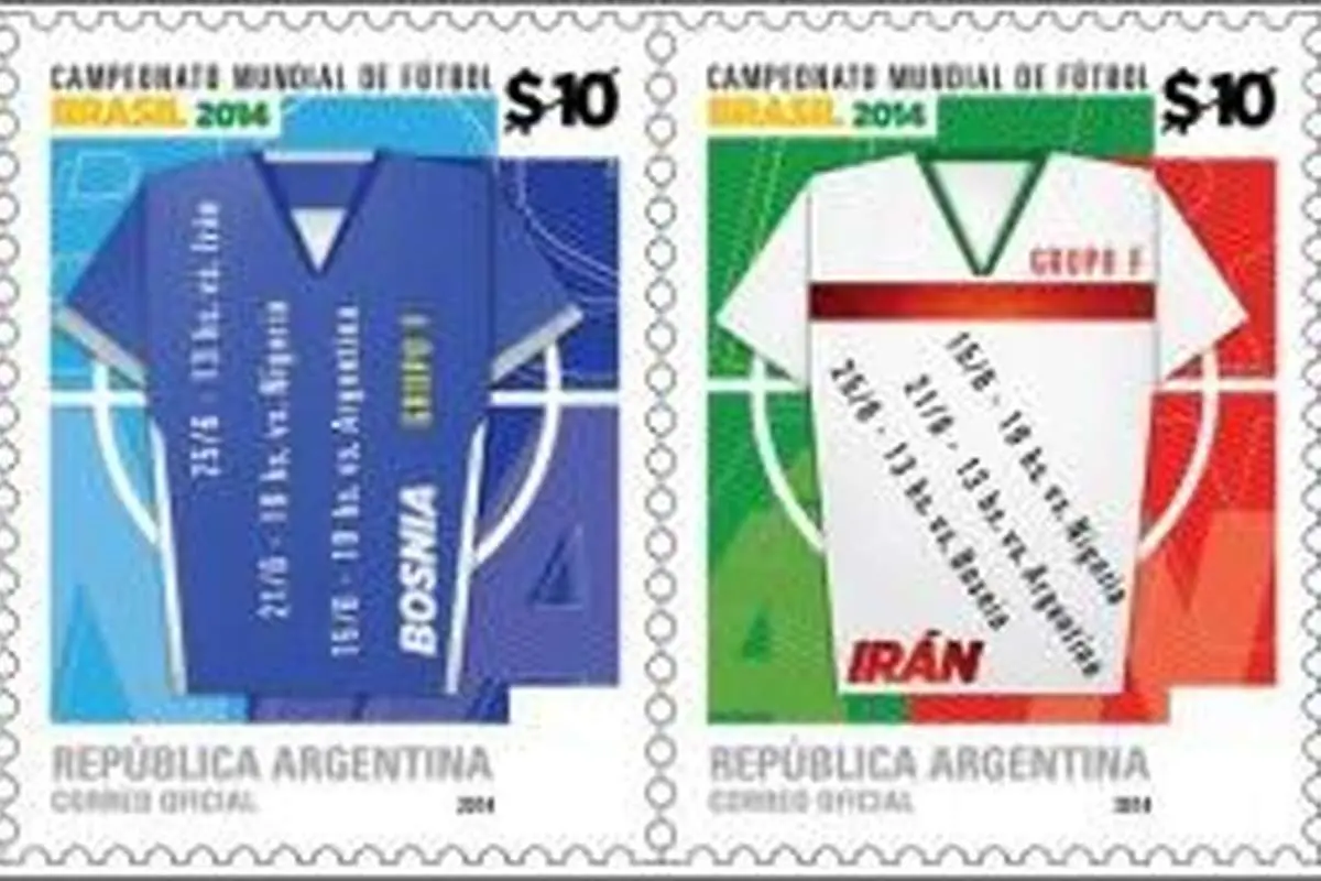 رونمایی از تمبر گروه ایران در جام جهانی