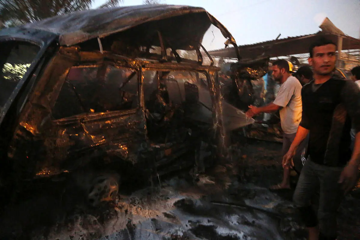 (تصاویر) انفجار خودرو بمبگذاری شده در بغداد