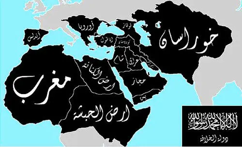 (تصویر) نقشه داعش برای دولت اسلامی!