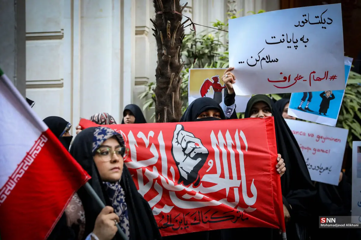 تصاویر؛ تجمع مقابل سفارت جمهوری آذربایجان در تهران