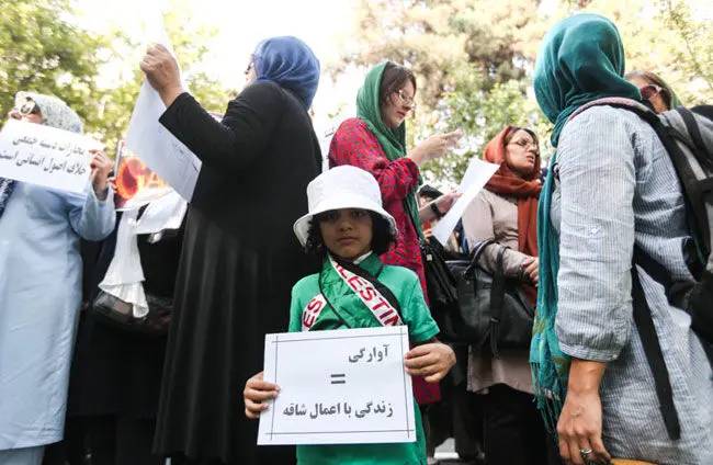 (تصاویر) تجمع مادران صلح در اعتراض به کشتار غزه
