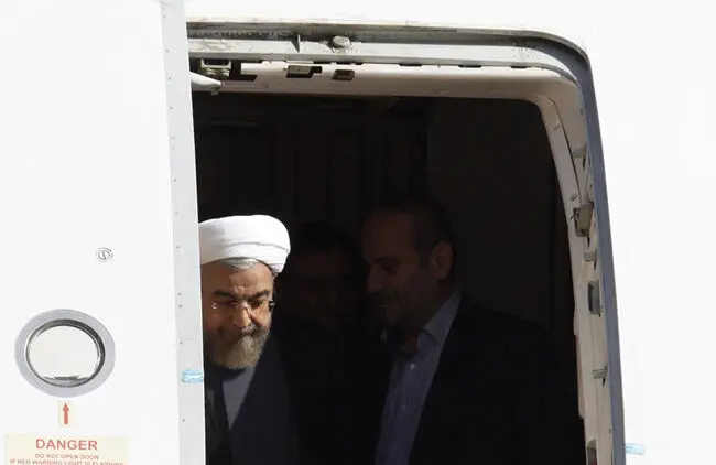 (تصاویر) استقبال از روحانی در شهرکرد