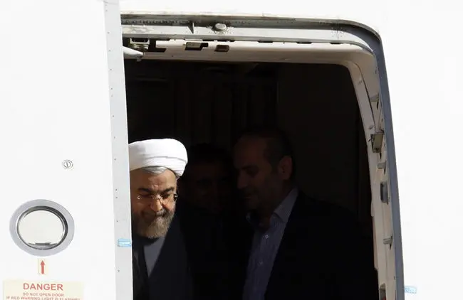 (تصاویر) استقبال از روحانی در شهرکرد