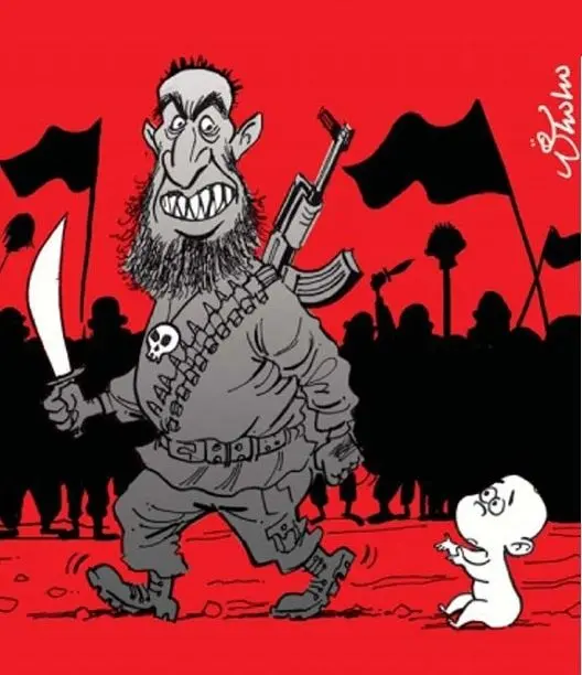 (کاریکاتور) داعش و پوشک بچه!