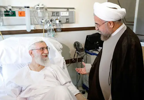 (تصاویر) عیادت مجدد رئیس‌جمهور از رهبر انقلاب