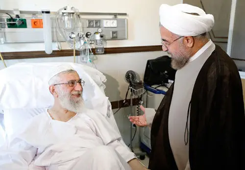 (تصاویر) عیادت مجدد رئیس‌جمهور از رهبر انقلاب
