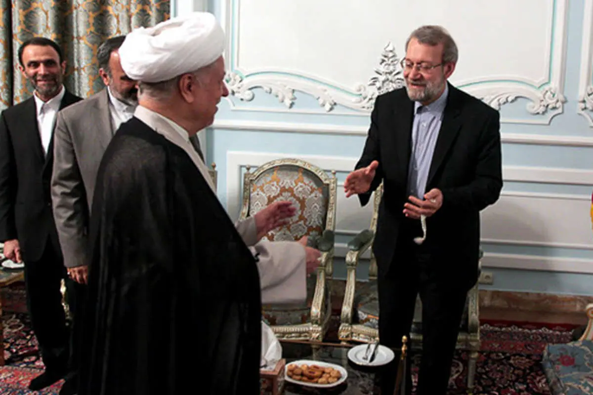 (تصاویر) دیدار لاریجانی و هاشمی در مشهد