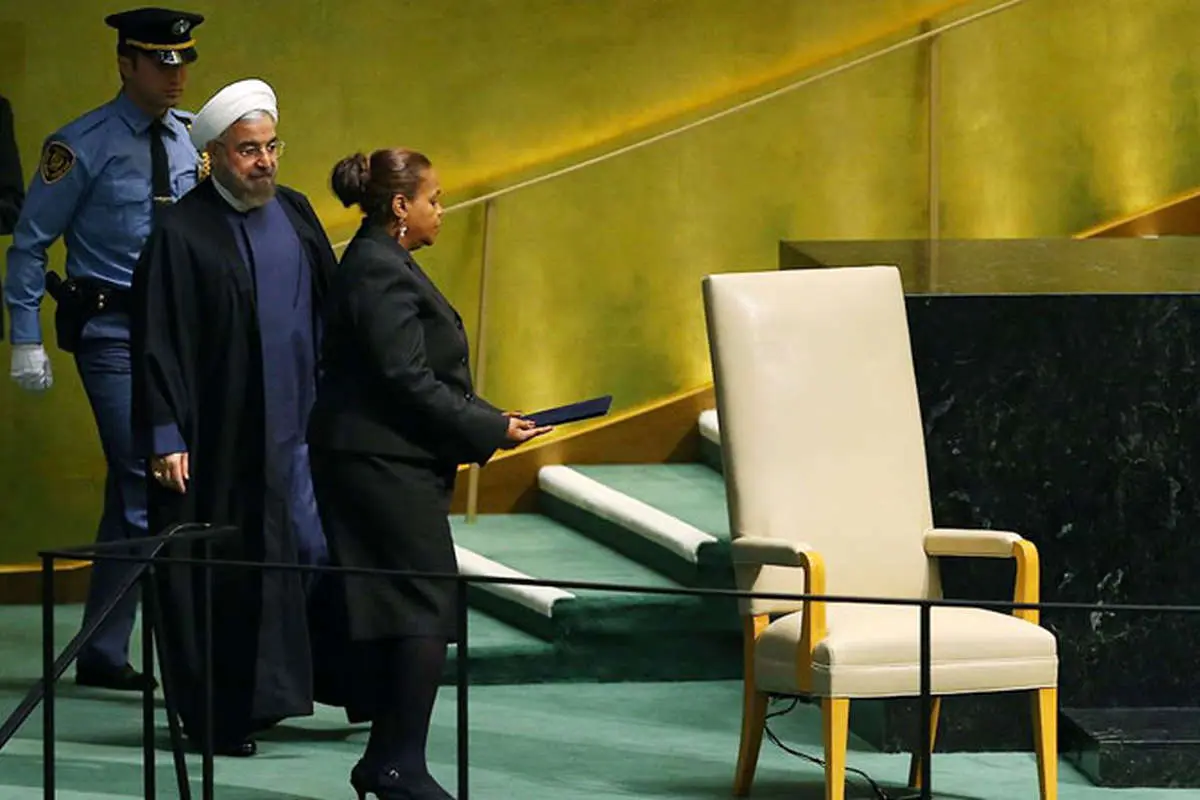 (تصاویر) سخنرانی روحانی در سازمان ملل